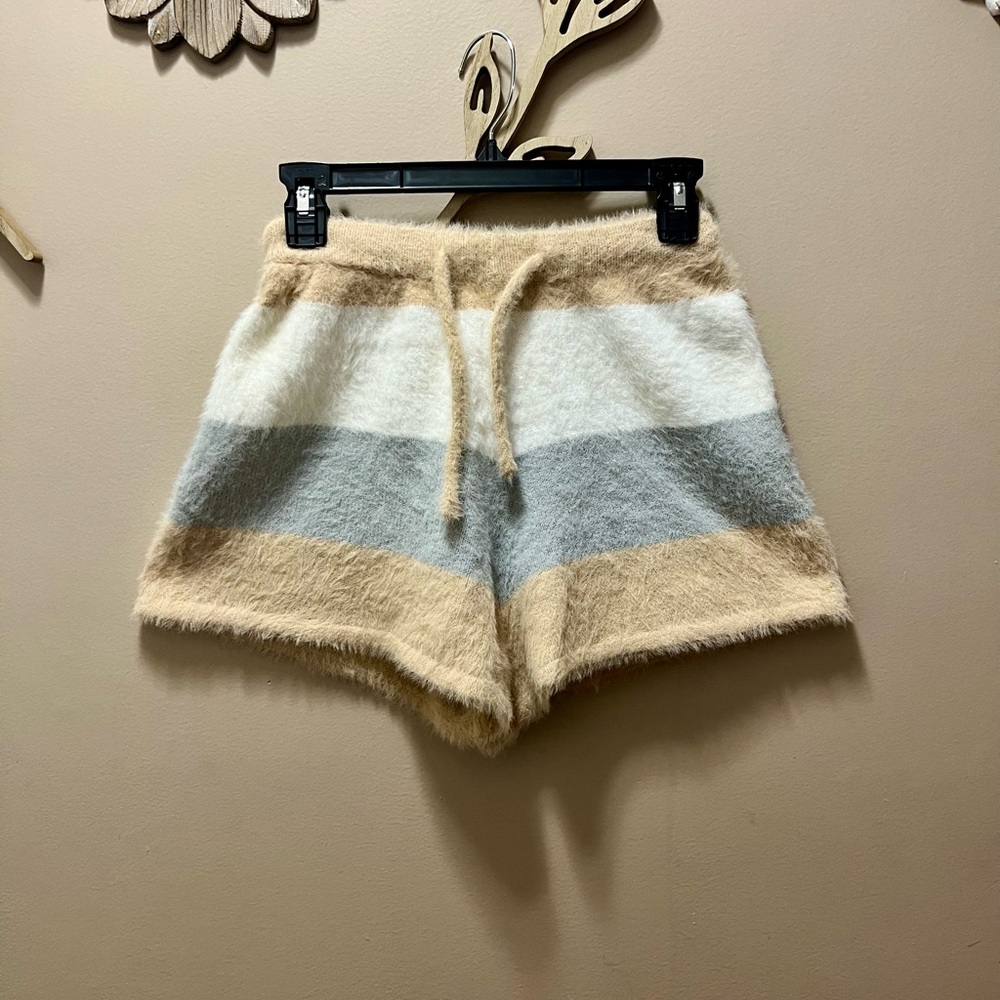 New Idem Ditto Fuzzy Striped Shorts Size Small